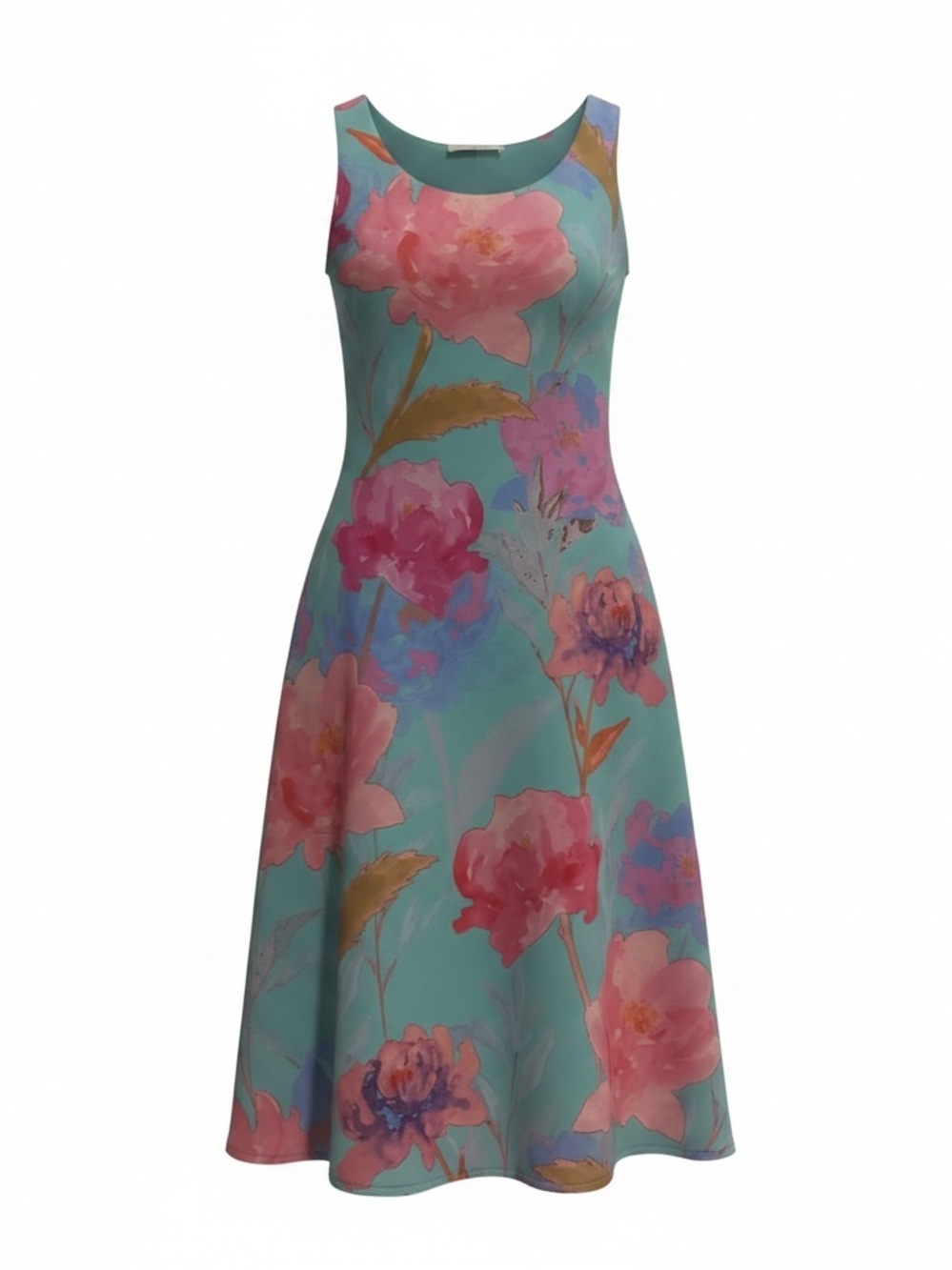 Everly Vibrant Pink Flowy Shift Lined Shift Summer Dress. Sassy Trendy Small
